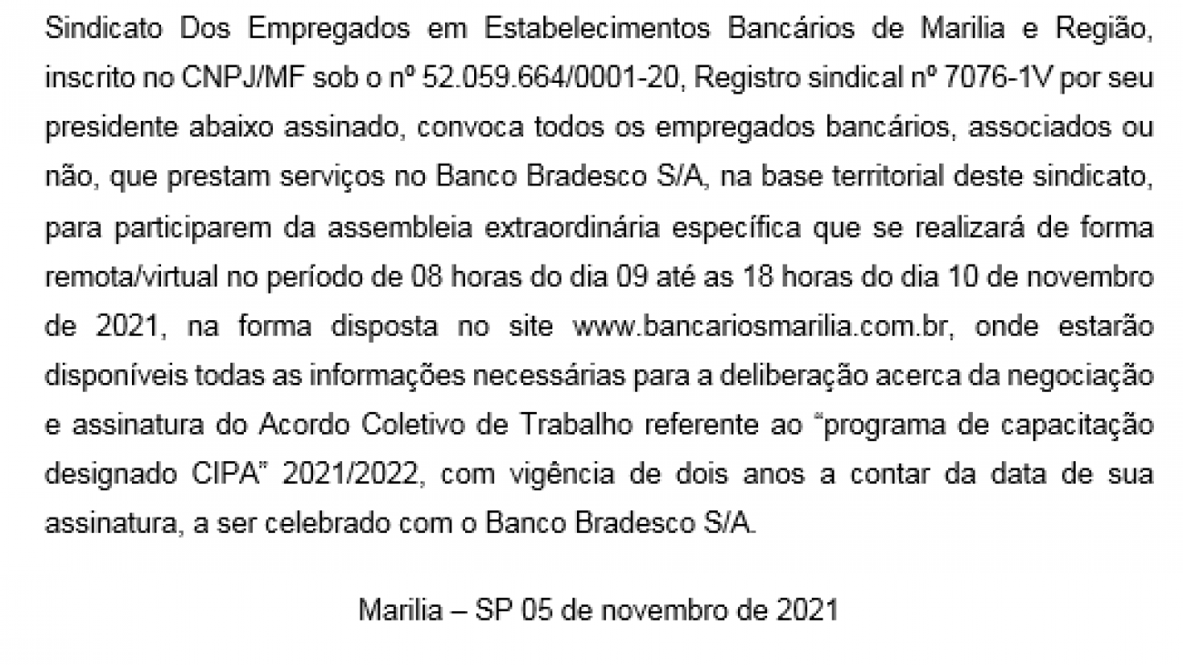 Edital Bradesco CIPA